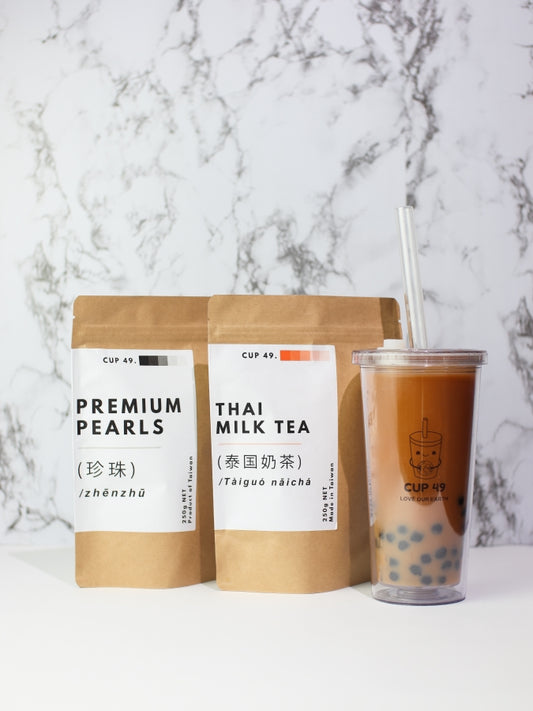 Cup 49 DIY Thai Milk Bubble Boba Tea Recipe