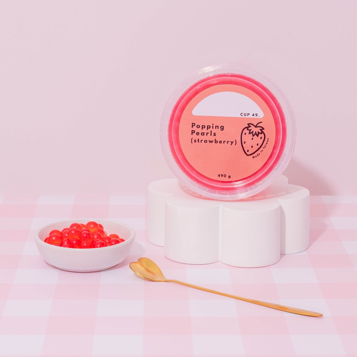 Cup 49 Strawberry Popping Pearls Toppings