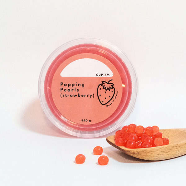 Cup 49 Strawberry Popping Pearls Boba Toppings