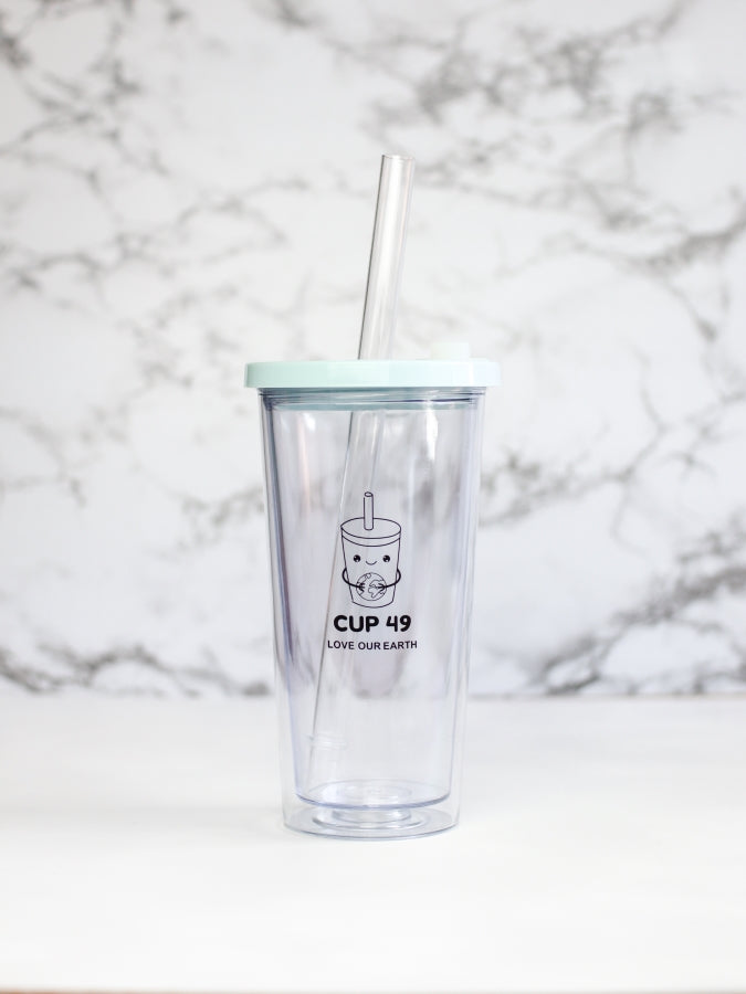 Reusable Plastic Bubble Tea Cup Set