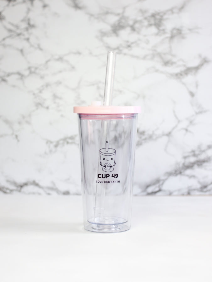 Reusable Plastic Bubble Tea Cup Set