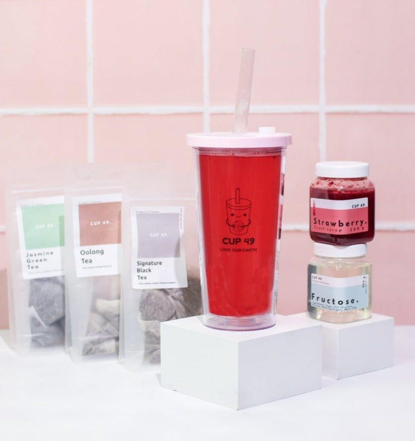 Strawberry DIY Fruit Bubble Tea Kit