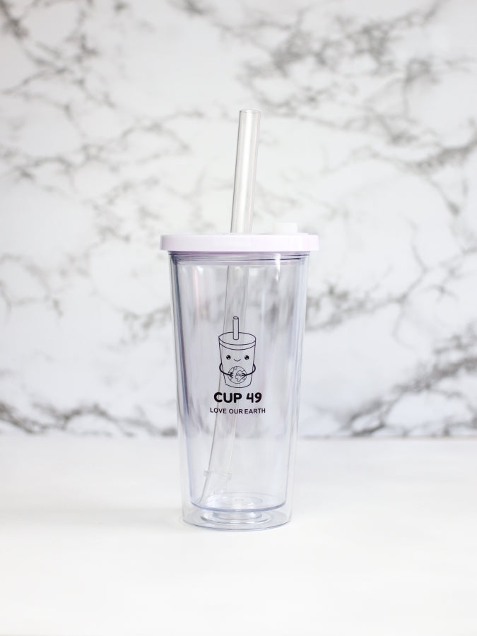 Reusable Plastic Bubble Tea Cup Set