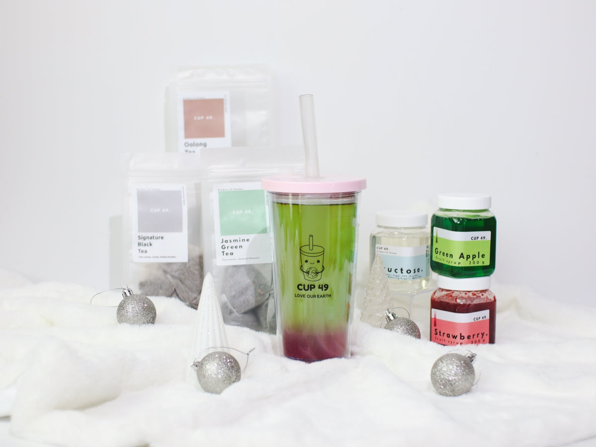 Strawberry Green Apple DIY Fruit Bubble Tea Kit
