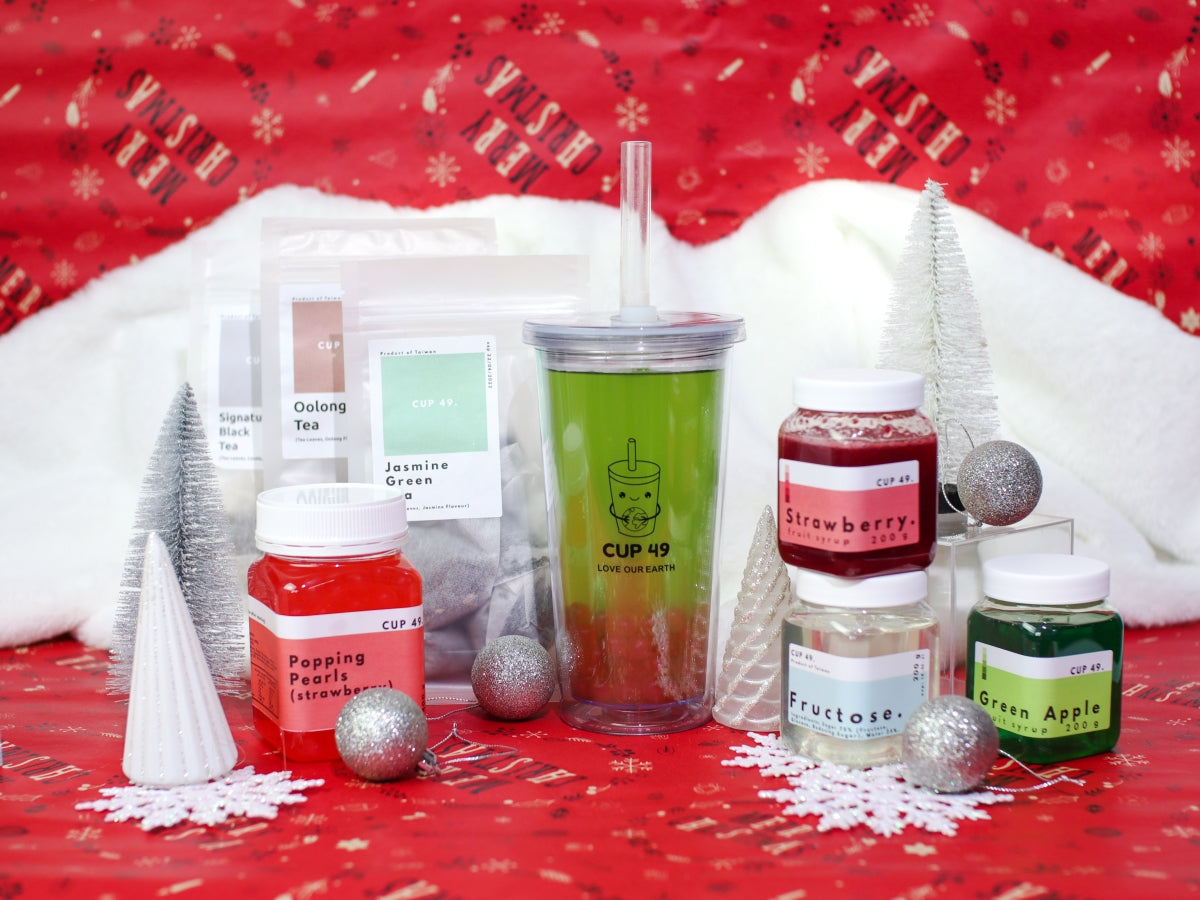 Strawberry Green Apple DIY Fruit Bubble Tea Kit