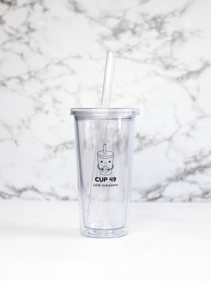 Reusable Plastic Bubble Tea Cup Set