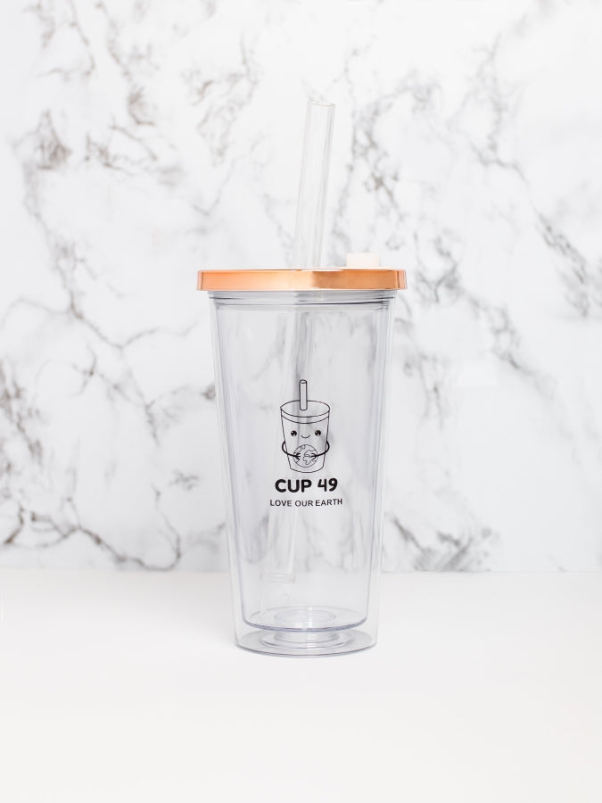 Reusable Plastic Bubble Tea Cup Set