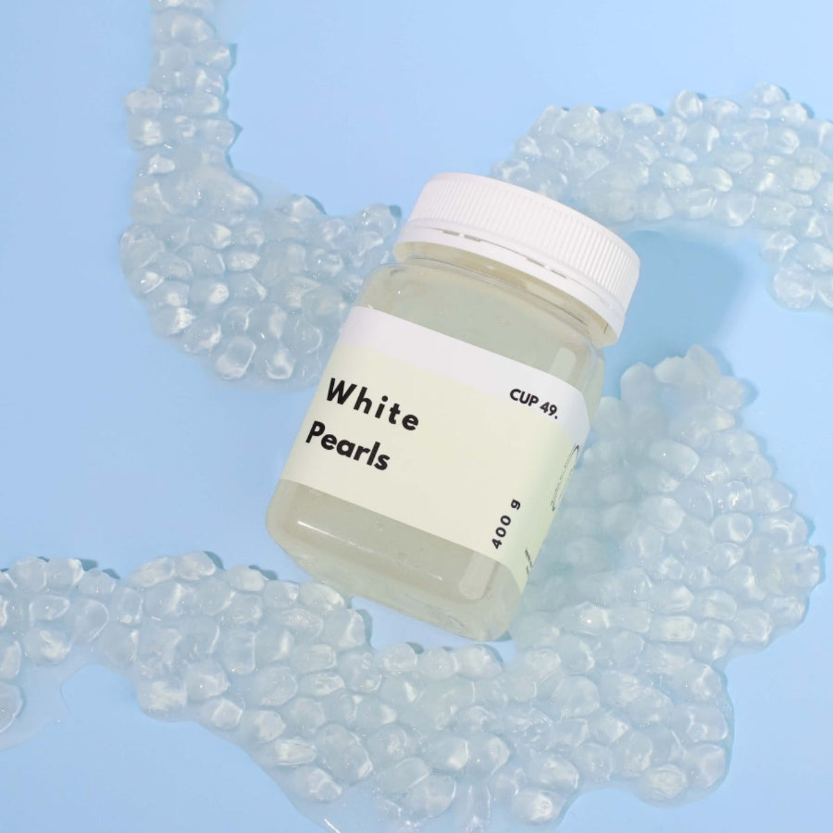 Cup 49 White Agar Boba Crystal Pearls