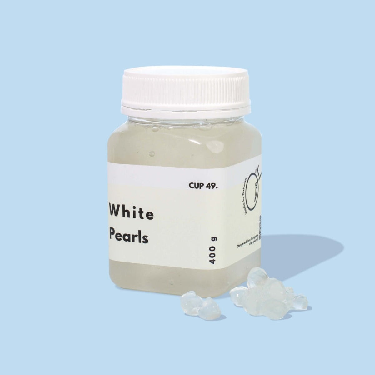 Cup 49 White Agar Boba Crystal Pearls