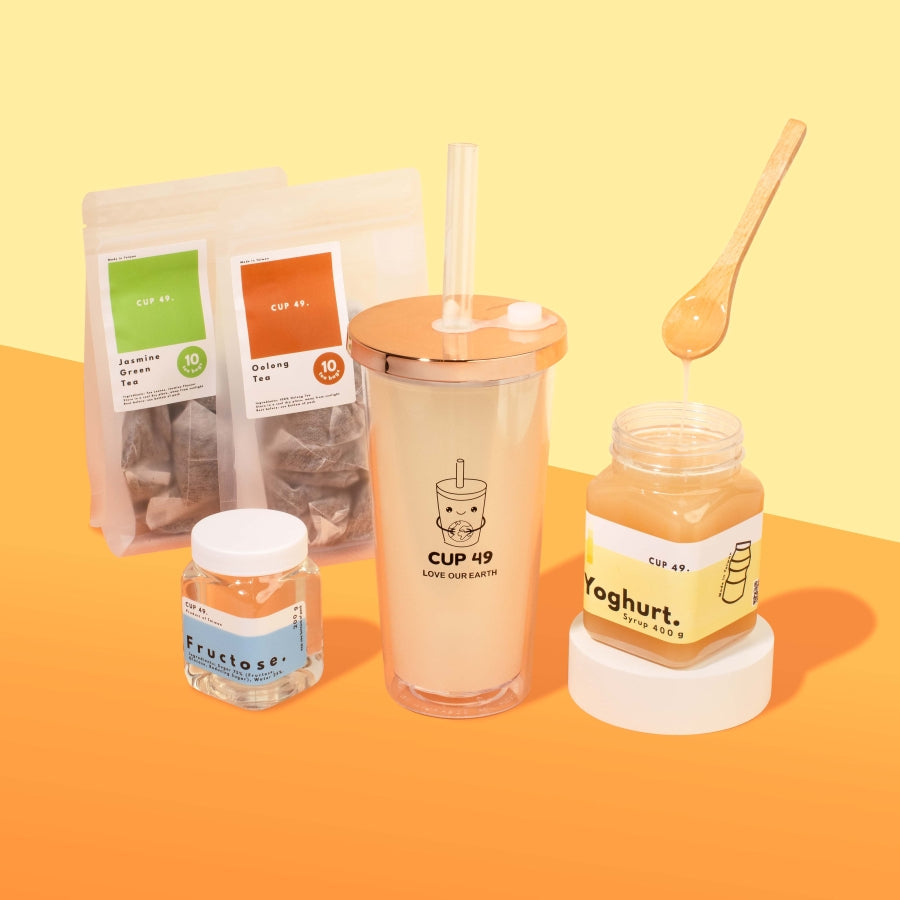 Cup 49 Yoghurt Fruit Bubble Tea Kit Boba Yakult