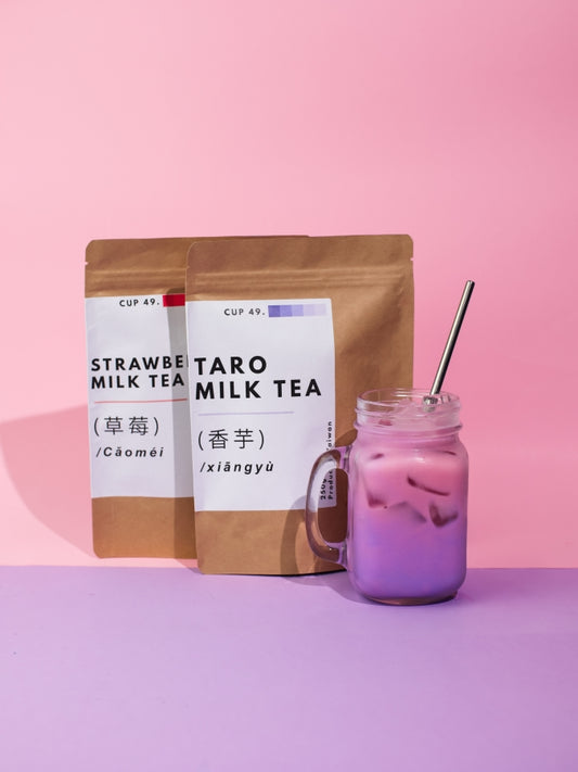 Taro Strawberry Milk Tea Recipe