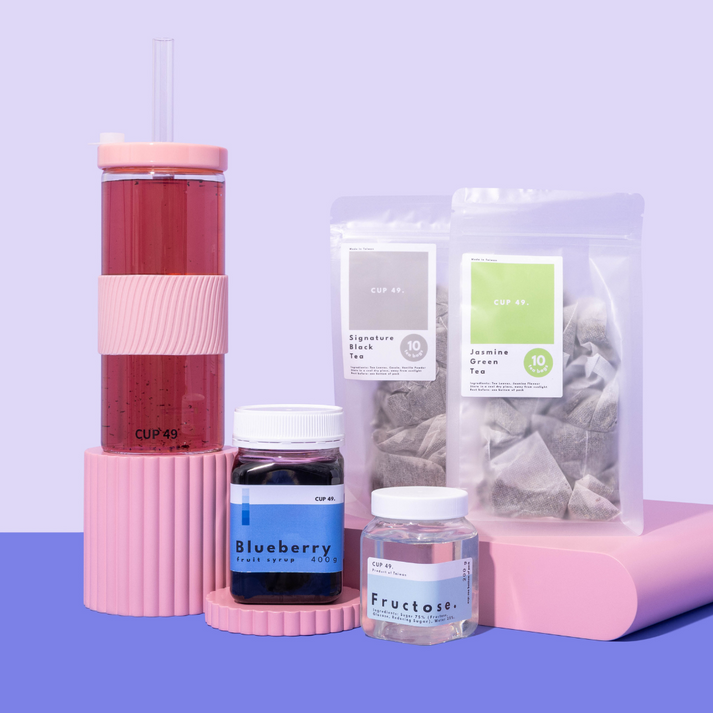 DIY Blueberry Fruit Bubble Tea Kit - Cup 49