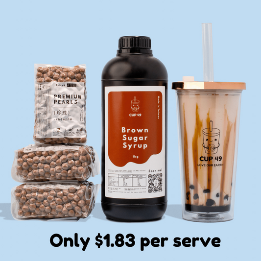 Cup 49 Brown Sugar Milk Tea Kit With Pearls