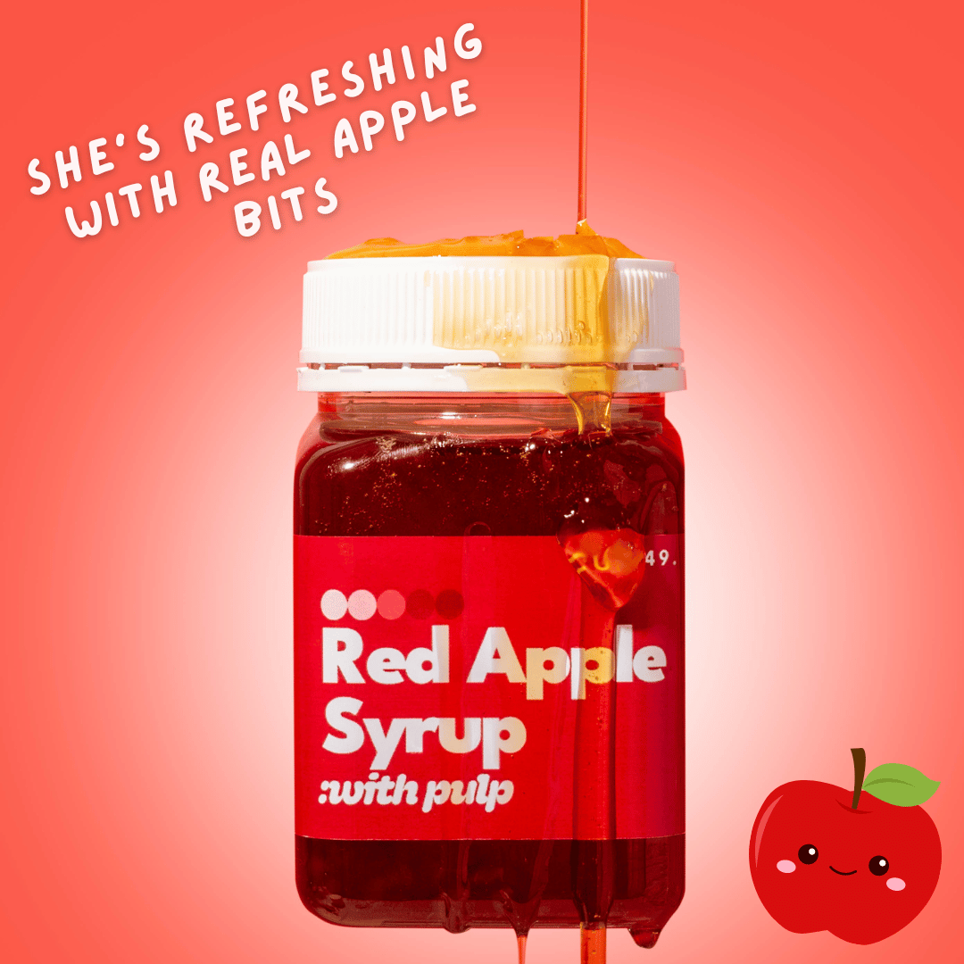 DIY Red Apple Fruit Bubble Tea Kit - Cup 49