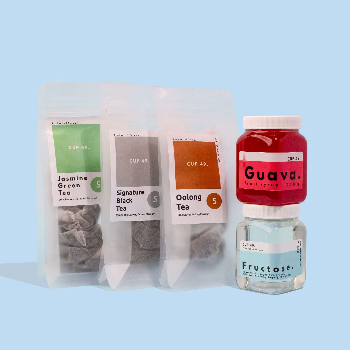 DIY Bubble Tea Kit | 4 Servings, Flavor: Red Guava