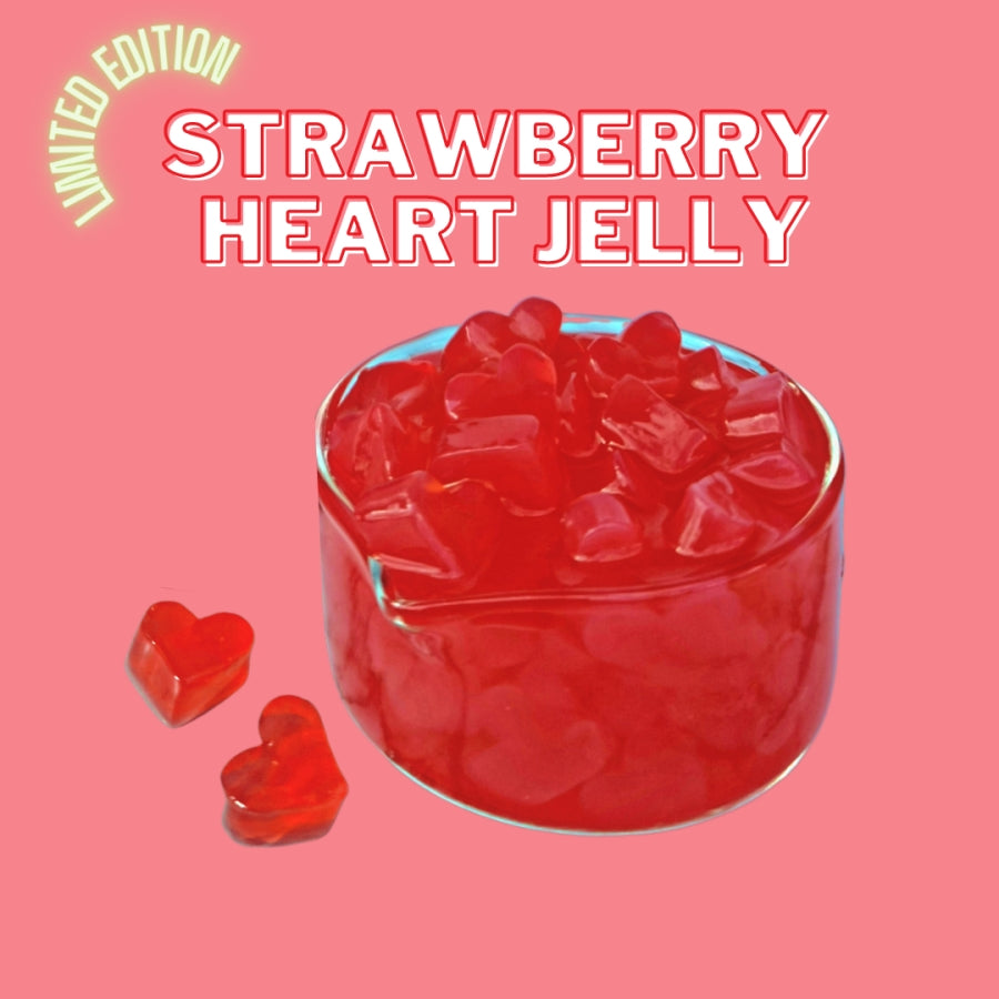 Cup 49 strawberry heart jelly bubble tea boba