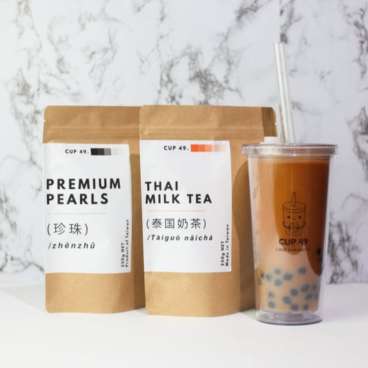 Cup 49 DIY Thai Bubble Tea Kit Boba Milk Tea
